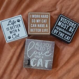 Wooden Cat Lover Decor